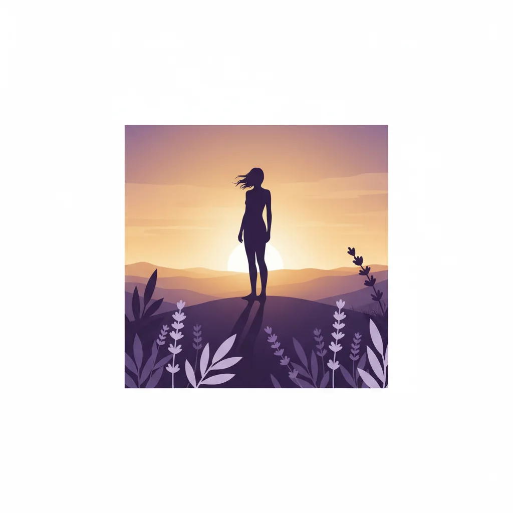 Anoniem silhouet op heuvel bij zonsondergang - actieve leefstijl